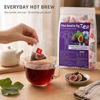 Tisane de figues et graines de lin pour la santé utérine, 150g, 30 sachets, sachet stand-up non sucré, sachet de thé triangulaire, qualité supérieure, vente en gros, OEM, ODM