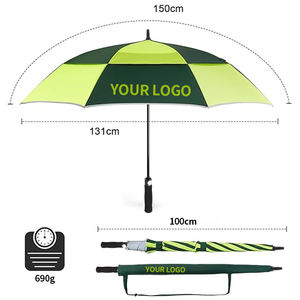 Grand parapluie de golf surdimensionné à double couche, coupe-vent, imperméable, avec logo personnalisé, parapluies de pluie pour hommes - Product Image 4