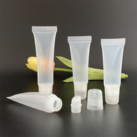 Tubes de brillant à lèvres transparents, tubes souples, contenants pour rouge à lèvres, emballages cosmétiques 20g 15g 10g 8g, tubes de brillant à lèvres liquide en plastique 10ml