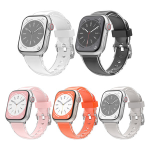 Correa de moissanita negra Premium, correas de reloj de pulsera automáticas de goma para Huawei <span class=keywords><strong>Bvlgari</strong></span> AP hembra - Product Image 6