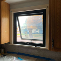 Fenêtre à auvent moderne de luxe en aluminium à cadre étroit et double vitrage pour design de maison contemporaine