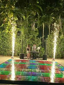 Móvil magnético <span class=keywords><strong>luz</strong></span> blanca espejo 3D DMX pantalla LED linóleo piso de baile alfombrillas azulejos IP65 blanco cálido emisor focos hoteles - Product Image 3