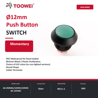 Interrupteur à bouton-poussoir momentané TOOWEI, étanche IP67, non éclairé, avec borne de soudure