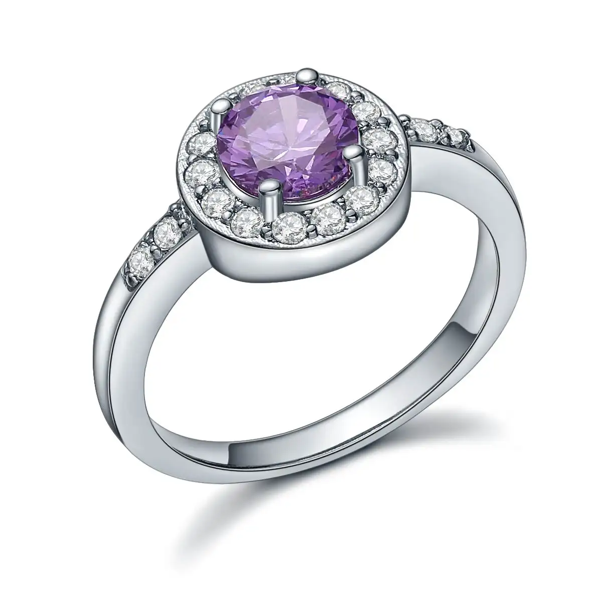 New Fashion New Design Big Stone 925 Sterling Silver Diamond Engagement Ring