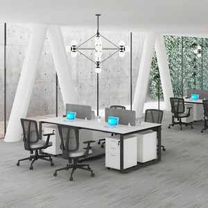 Customize Office <b>Workstations</b> Geometry Style <b>Workstation</b> Office Furniture 6 Person <b>Workstation</b> <b>Desk</b> - Product Image 5