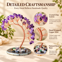 Ornements modernes personnalisés faits à la main en cristal et pierres précieuses, arbres Feng Shui pour la décoration intérieure, décoration de table