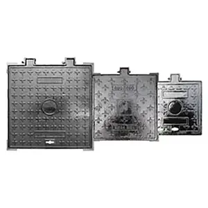 Fournisseur d'usine, couvercle de regard rond carré en fonte ductile D400, couvercle de regard en fonte ductile, grille de canalisation d'eau avec cadres - Product Image 3