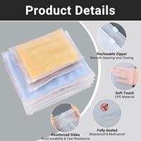 100 poly sacs recyclés en plastique avec fermeture éclair givrée pour vêtements, 30 sacs d'emballage de vêtements personnalisés avec fermeture éclair