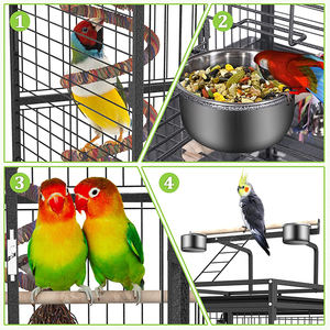 Toptan en kaliteli büyük Metal malzeme Aviary Pet papağan çatı üreme kuş kafesi - Product Image 6