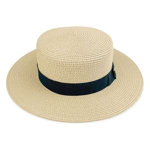 Chapeau de soleil Panama promotionnel en raphia à large bord avec boucle carrée, idéal pour les voyages d'été – Cadeau pour les voyageurs estivaux - Product Image 5