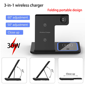 Estación de Carga Inalámbrica Plegable Qi2 <span class=keywords><strong>3</strong></span> <span class=keywords><strong>en</strong></span> <span class=keywords><strong>1</strong></span> de 30W para <span class=keywords><strong>Samsung</strong></span>, iPhone 17, 16, 12, Carga Rápida para Apple Watch y Airpods - Product Image 1