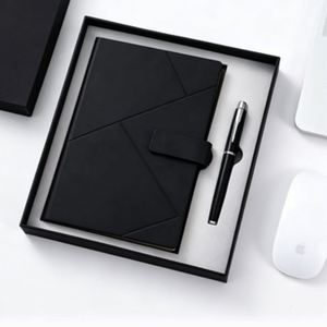 2026 Personalised Practical PU Leather Material Customize Pen Notebook Promotional Office Gift Set - Product Image 3
