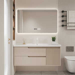 Wholesale Modern Luxury Bathroom Vanity Cabinet <b>Set</b> with <b>Melamine</b> Board Wash Basin Sink Furniture 2025 Hot Saling - Product Image 2