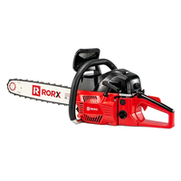 Tronçonneuse à essence professionnelle RORX 58cc 2400W, robuste, démarrage facile, anti-vibration, guide-chaîne de 18-22 pouces, pour l'abattage d'arbres et la coupe de bois de chauffage