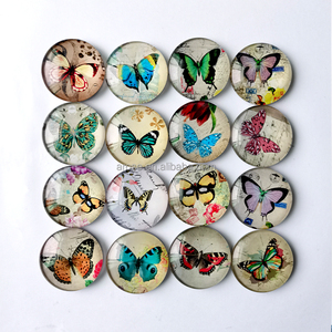 Hiện Đại 2025 Cá Nhân Tùy Chỉnh Vòng Hình Dạng Bướm Pha Lê Thủy Tinh Dome Tủ Lạnh Nam Châm Cho Bán - Product Image 2