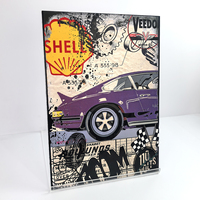 Impressions d'art 3D personnalisées sur panneau composite en aluminium, effet lenticulaire texturé Pyramide/Droptix, plaque métallique pour affiche, décoration pour concessionnaires automobiles