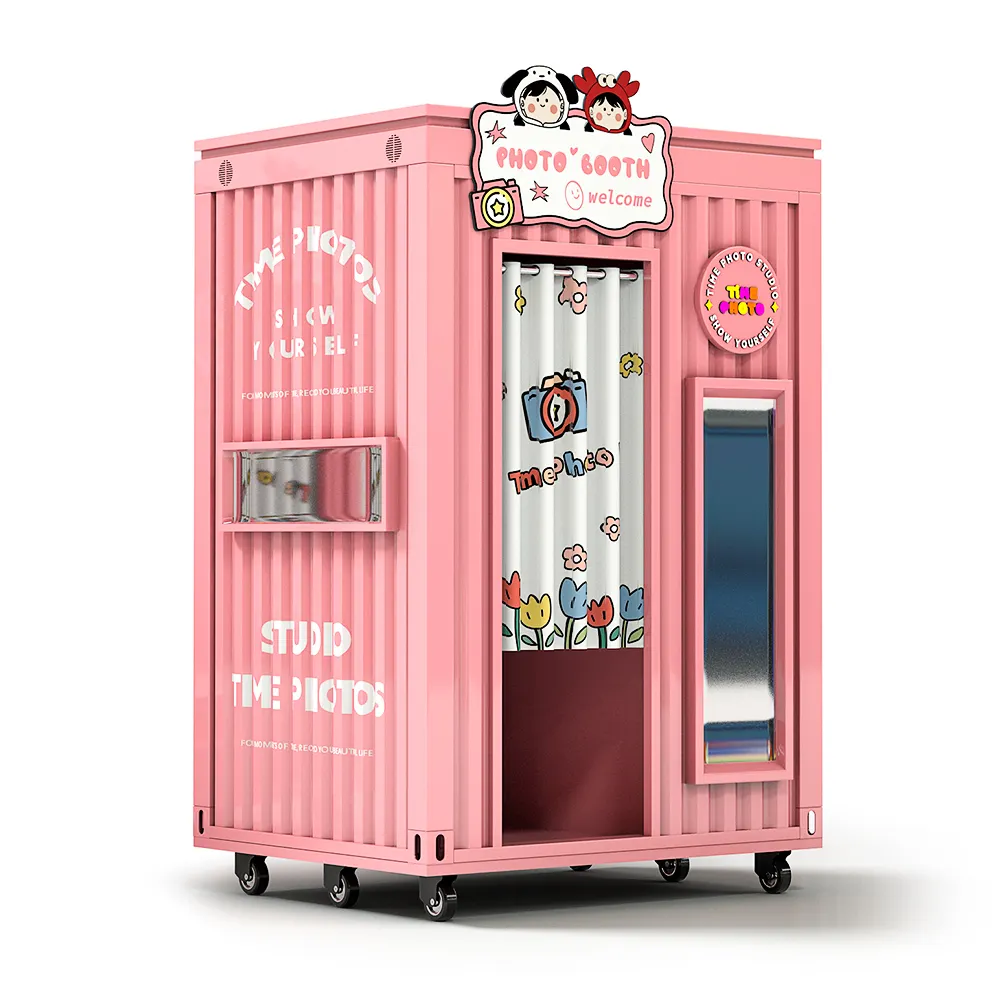 Popular Self Service Photobooth Vending Machine with Printer Instant Print Photo Booth for Commercial Use