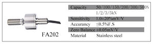 50N 100N 5000N 1t 2t Sensor de tensão de aço inoxidável Forçado Sensor Inline <span class=keywords><strong>Load</strong></span> Cell 0,02% Precisão 4-Wire sinal elétrico para - Product Image 6