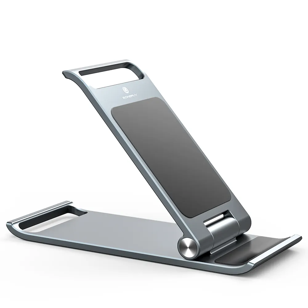 Boneruy Mobiel Accessoires Gemakkelijk Carry Aluminium Verstelbare Mobiele Telefoon Tablet Stand Opvouwbare