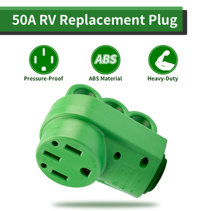 OEM 50암페어 NEMA 14-50R RV 교체 플러그 ED-508R 암 리셉터클 표준 접지 125V/250V 범용 RV 전원 코드용 - Product Image 3