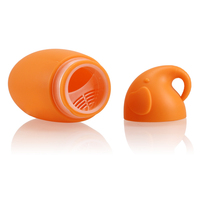 Bouteille à boire en silicone pour bébé, de qualité alimentaire, en forme d'éléphant, avec poignée, 1 pièce