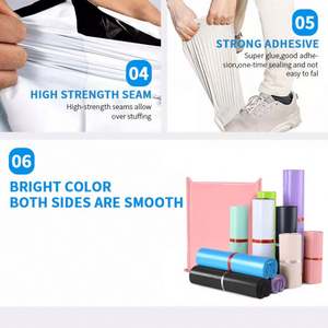 Bolsas de Envío de Plástico Resistentes a Desgarros, Color Negro, para Mensajería, con Logotipo Personalizado, para Ropa - Product Image 4