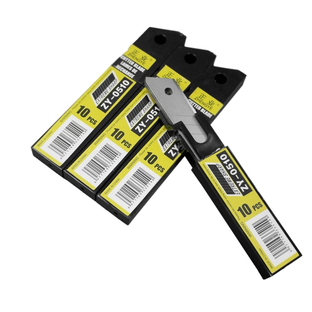 Industrial Carbon Steel Utility Blade Set 18mm Heavy-Duty Blades Compatible with Universal Blade Box