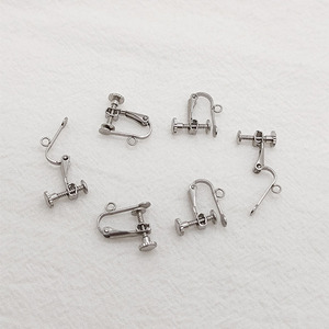 Stainless Steel Screw <b>Clip</b>-On Earrings For Non-Pierced Ears DIY Jewelry Accessories Unisex <b>Silver</b> Color - Product Image 3