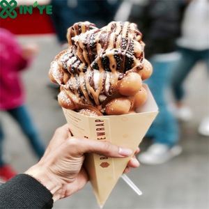Giấy Thiết Kế Mới Nhất Bong Bóng Waffle Với <span class=keywords><strong>Ice</strong></span> <span class=keywords><strong>Cream</strong></span> <span class=keywords><strong>Container</strong></span> Phẳng Cone Đóng Gói - Product Image 3