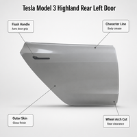 Coque de porte latérale arrière OE 1081421-E0-C(L)/1081420-E0-C(R) pour Tesla Model 3 Highland 2022-2025, pièce de rechange de marché secondaire