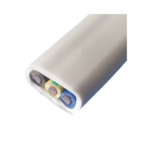 Fil électrique plat BVVB 3 conducteurs, cuivre sans oxygène massif, câble isolé en PVC pour câblage de bâtiment