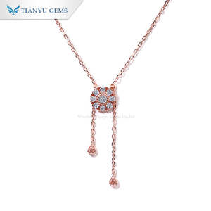 Collar con Colgante en Forma de Molino de Viento de Moissanita Tianyu, Chapado en Plata de Ley 925 con Oro, un Elegante Regalo de Aniversario - Product Image 2