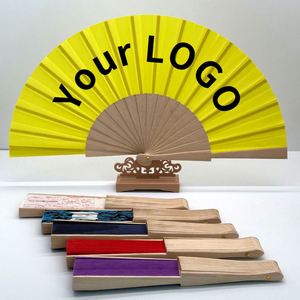 Abanico Plegable de Bambú con Logotipo Personalizado al por Mayor para Bodas y Regalos - Product Image 1