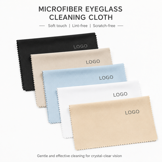 Custom Logo Microfiber Cleaning Cloth for Eyeglass and Phone Screen Lens Cleaner Washable Reusable Wipe for