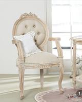 Fauteuil vintage français de luxe fait à la main Meuble classique d'Indonésie en bois massif pour grossiste