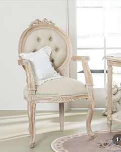 Fauteuil vintage français de luxe fait à la main Meuble classique d'Indonésie en bois massif pour grossiste - Product Image 3