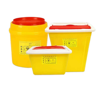 Poubelle médicale jaune en plastique écologique de 5L/10L, seau de rangement avec motif imprimé DIY pour la gestion des déchets