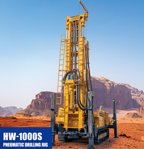 Machine <span class=keywords><strong>de</strong></span> forage <span class=keywords><strong>de</strong></span> puits d'eau pneumatique montée sur chenilles, entraînée par un moteur diesel, <span class=keywords><strong>profondeur</strong></span> 1000 m, Hengwang HW1000S - Product Image 1