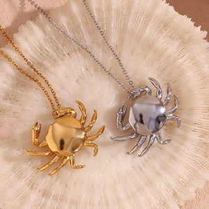 <strong>Crab</strong> Design Gold Plated <strong>Jewelry</strong> Set Stainless Steel Pendant Necklace Ladies <strong>Jewelry</strong> Necklaces and Earrings - Product Image 6