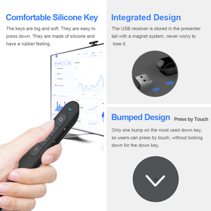 Presentador Inalámbrico N27 con <span class=keywords><strong>Puntero</strong></span> Láser Rojo, Control Remoto USB con <span class=keywords><strong>Puntero</strong></span> Láser <span class=keywords><strong>para</strong></span> <span class=keywords><strong>Presentaciones</strong></span> de Powerpoint (Negro o Blanco) - Product Image 4