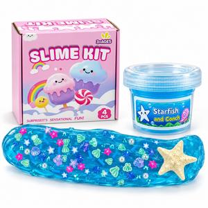 Kit de slime éducatif DIY de haute qualité, écologique, avec perles sensorielles, breloques moelleuses, jouet créatif, anti-stress, pâte à modeler amusante - Product Image 1