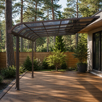 Auvent moderne en alliage d'aluminium pour terrasse de villa, porte et fenêtre - Anti-UV, résistant au vent, durable, protection solaire extérieure