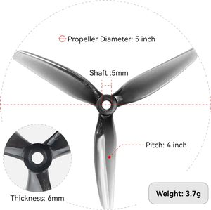 Hqprop ethix <span class=keywords><strong>S5</strong></span> FPV <span class=keywords><strong>drone</strong></span> cánh quạt 5x4x3 tri-blade 5 inch Nhựa cho 4S 6S FPV tự do đua <span class=keywords><strong>Drone</strong></span> 8xcw 8xccw - Product Image 3