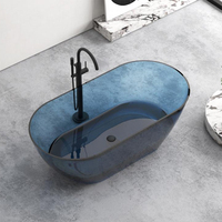 Baignoires autoportantes modernes personnalisées en acrylique transparent avec différentes couleurs pour une utilisation en salle de bain intérieure Appartement Hôtel Villa
