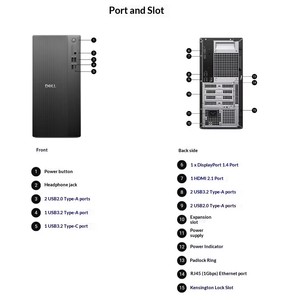 Precio de Fábrica, Computadora de Escritorio <span class=keywords><strong>Dell</strong></span> ECT1250 en Torre, 13ª Generación I3/i5/i7, RAM DDR5, SSD+HDD con Monitor de 21.5 Pulgadas, PC para Oficina y Negocios - Product Image 5