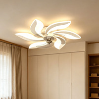 Ventilateur de plafond à fleurs avec réglage multi-vitesses, lumière 3000-6500K, intensité variable, luminaire décoratif pour la maison