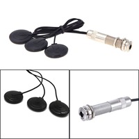 3 Head Stick on Piezo Contact Pickup Self-adhesive Transducer Pickup for Acoustic Guitar Ukulele Mandolin