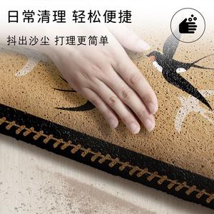 Paillasson de style vintage, forme ovale, en boucle de soie, design champêtre français, pour entrée intérieure, motif traditionnel, haute qualité - Product Image 2