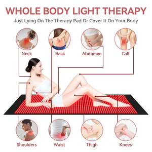 Dispositivo de esterilla de terapia de luz roja para cuerpo con modo pulsante Hombro Cintura Espalda Rodilla Manta de terapia de luz infrarroja - Product Image 4