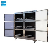 Congelador para Ataúdes de Acero Inoxidable 304 con Seis Cajones, Refrigerador para Cadáveres de Funerarias y Morgues